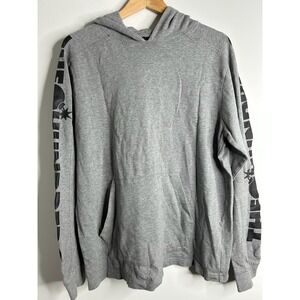 The Hundreds Gray Graphic Sleeve Logo Pullover Hoodie Men's Athleisure Gym